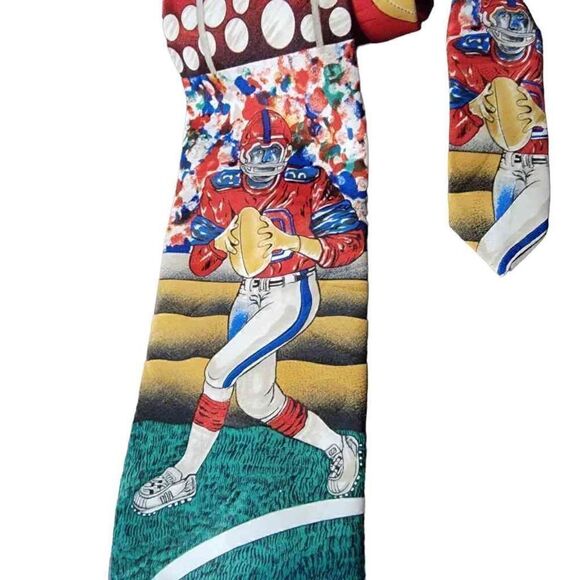 Izzy Football Tie Sports Specialty Necktie Coachs - Picture 2 of 5